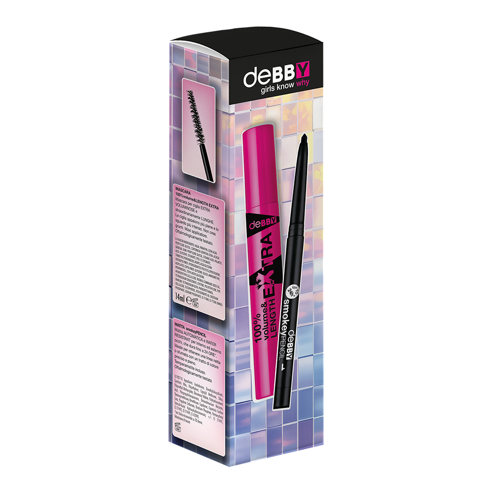 <p>100%volume<strong> &LUNGHEZZA EXTRA MASCARA & smokeyPENCIL 01</strong></p>
