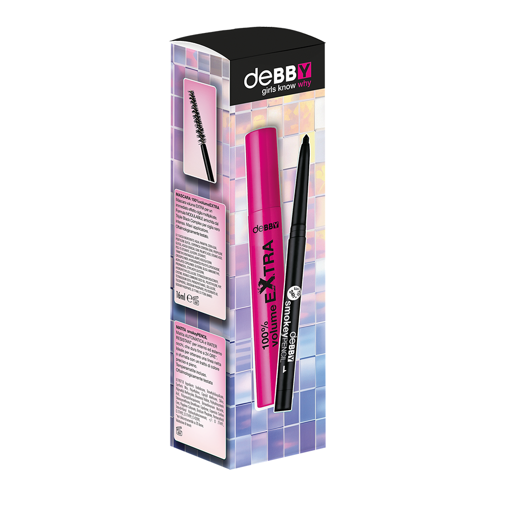 <p>100%volume <strong>EXTRA MASCARA & smokeyPENCIL</strong></p>
