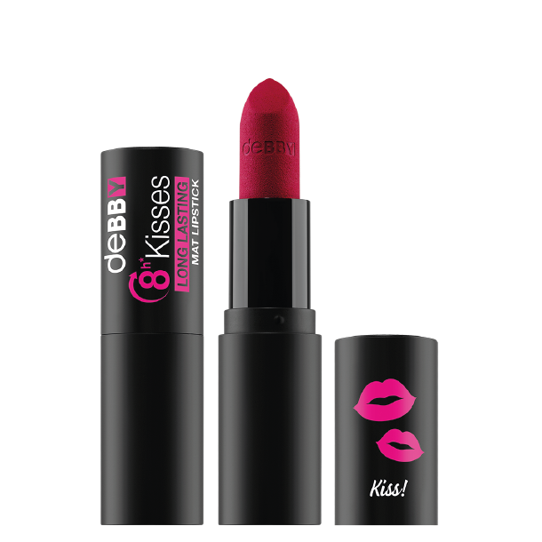 <p>8h <strong>KISSES</strong> long lasting <strong>MAT LIPSTICK</strong></p>
